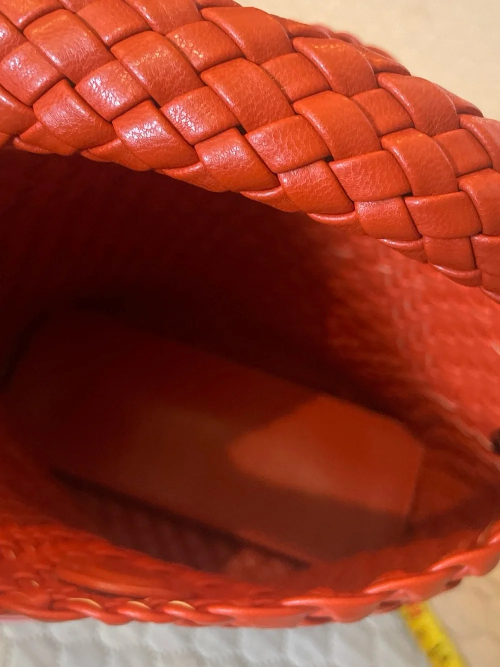 Braided Hobo Bag in Terracotta Red
